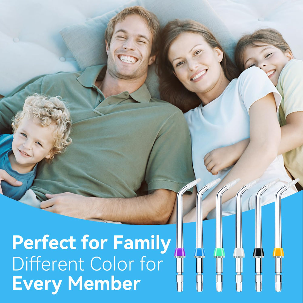 Packaging of Waterpik replacement tips 6-pack