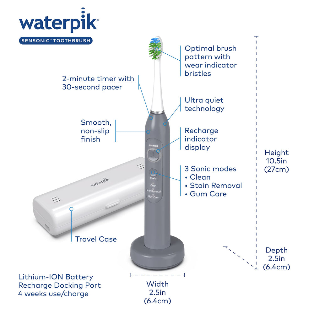Waterpik Sensonic Contour Brush Head close-up with angled bristles