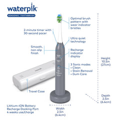 Waterpik Sensonic Contour Brush Head close-up with angled bristles