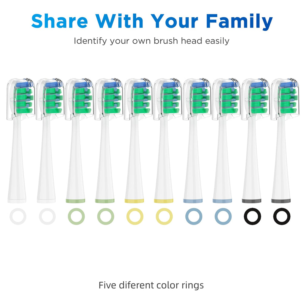 Gray Waterpik Sensonic brush heads STW-03W027 with caps