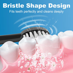 Individually sealed brush heads with dust covers for hygiene