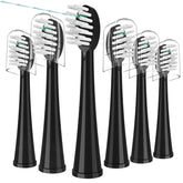 WaterPik Sonic-Fusion replacement brush heads set SF-01 to SF-04, 6-count, black with covers