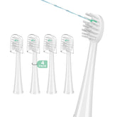 Front view of WaterPik Sonic-Fusion replacement brush heads 4-count with covers