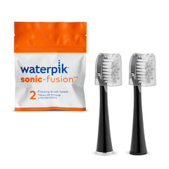 Waterpik SFFB-2EB full-size replacement brush heads in packaging