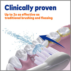 Includes two brush heads and protective covers in packaging
