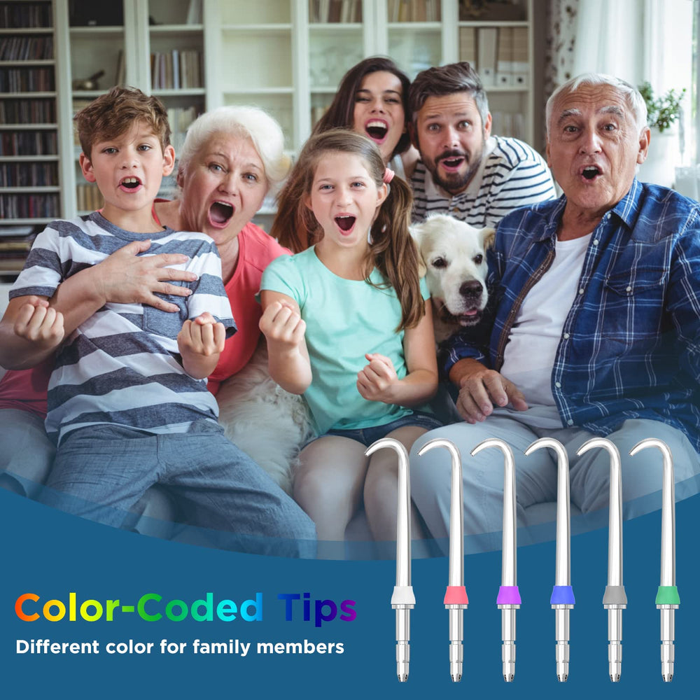 Waterpik implant denture tip replacement head – color-coded 4