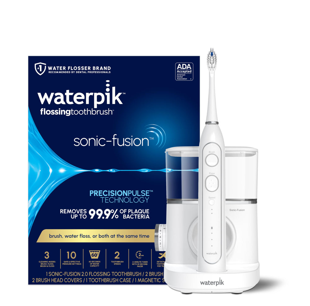 Waterpik Sonic-Fusion 2.0 professional flossing toothbrush white SF04 front view