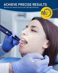 Waterproof design of the teeth calculus remover being rinsed