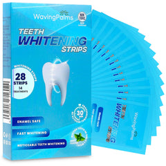 Compact at-home whitening kit with 28 strips