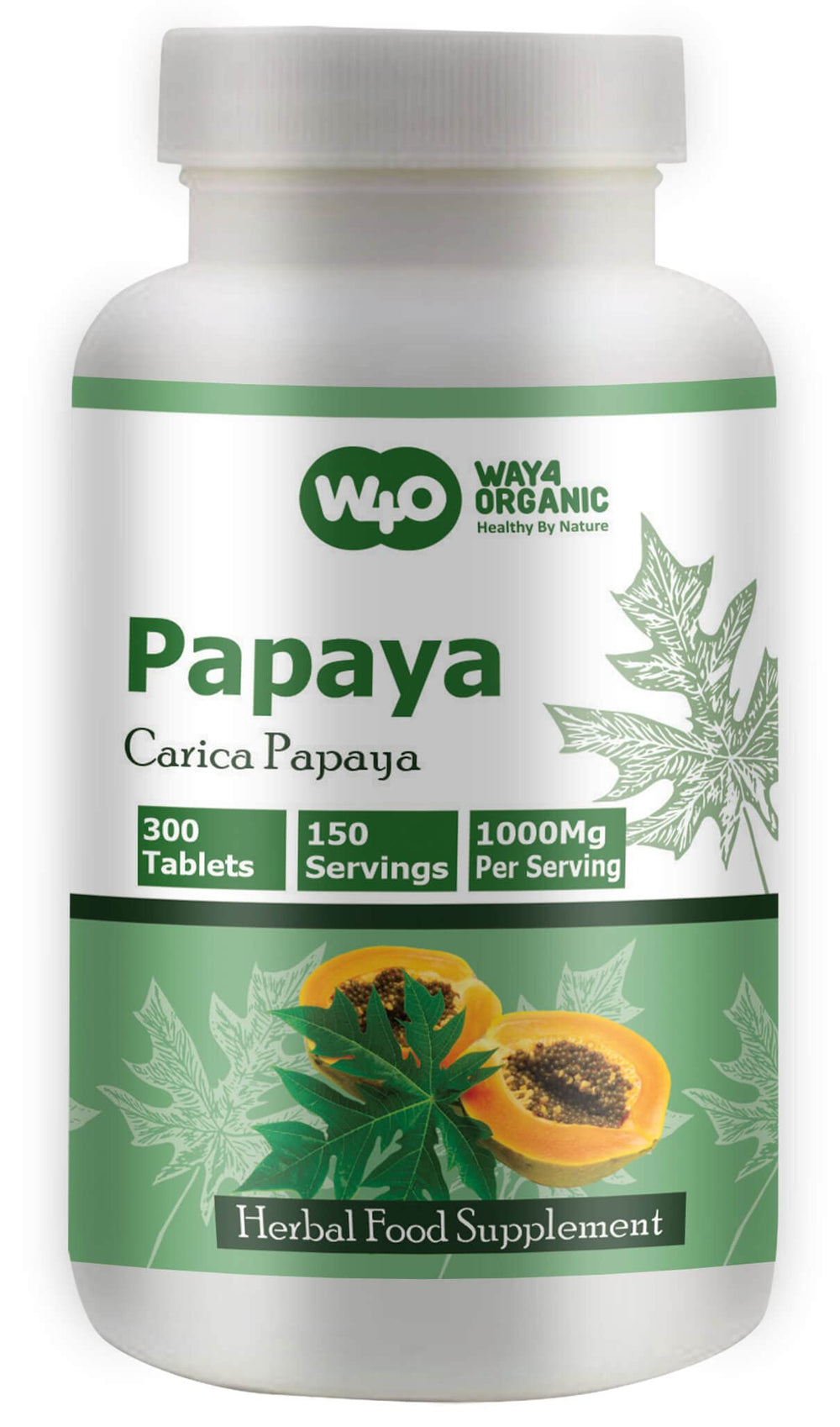 Close-up of Papaya Leaf Extract Capsules
