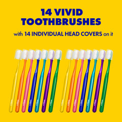 Travel-friendly pink toothbrush set with compact design and covers