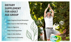 WAY 4 ORGANIC W4O Haritaki dosage guide showing daily two-tablet use.