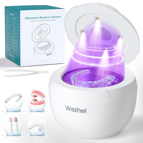 Wazhel Ultrasonic Retainer Cleaner device with 200ml stainless steel tank