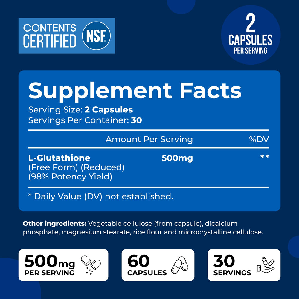 60 capsules bottle with NSF certification seal