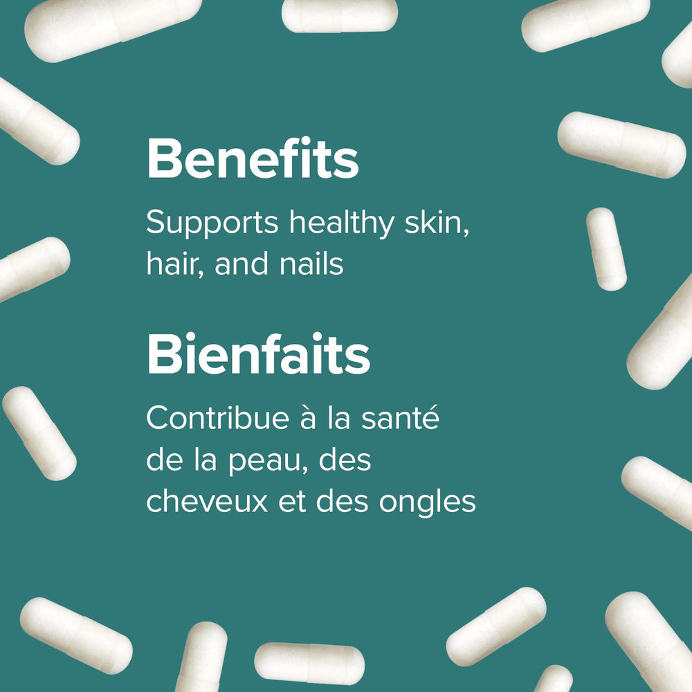 Biotin 10,000 mcg nutrition facts panel