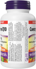 Webber Naturals CoQ10 60-day supply packaging highlights long-term value