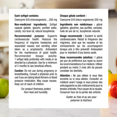 Webber Naturals CoQ10 label details show 200 mg potency and gluten-free