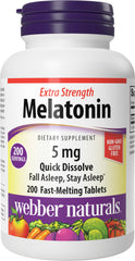Webber Naturals melatonin 5 mg fast-melting tablets