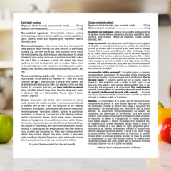 60 vegan tablets displayed next to the bottle