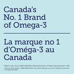 Front view of Webber Naturals Omega-3 with CoQ10 bottle