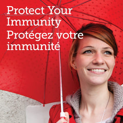 Product display with white background and capsules