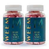 WEEM Hair Skin and Nails Gummies bottle front view