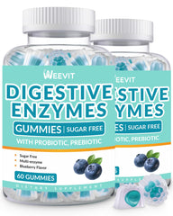 WEEVIT Digestive Enzymes Gummies bottle with blueberries
