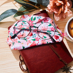 Floral microfiber cleaning cloth set for glasses – style 5