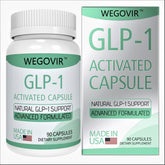 Wegovir GLP-1 Activator bottle showing USA-made quality for daily support