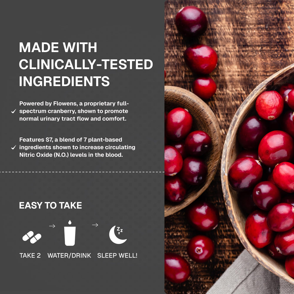 Nitric Oxide (N.O.) boost concept visual for bladder support