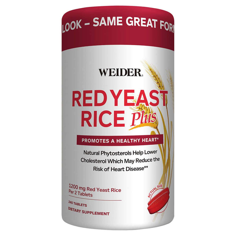 Two bottles of Weider Red Yeast Rice Plus 2-Pack