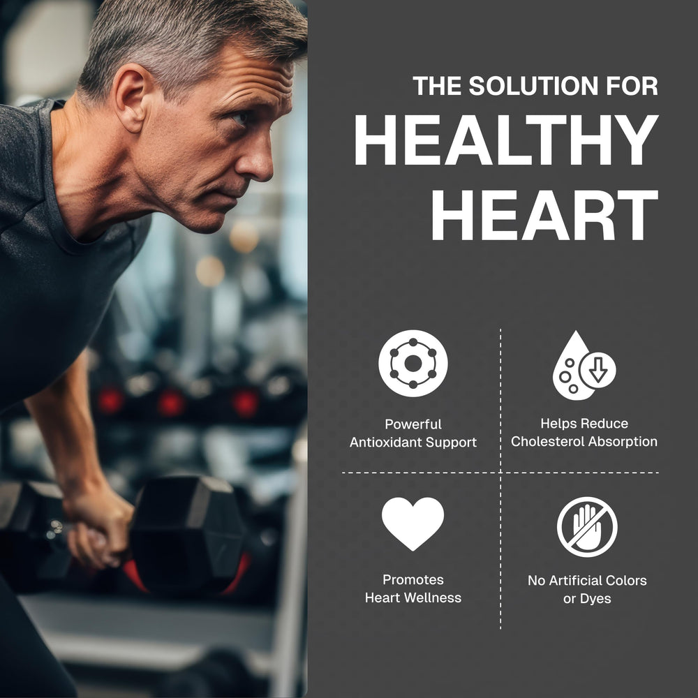 Graphic illustrating 850 mg phytosterols in the formula