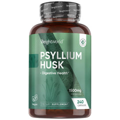 WeightWorld Psyllium Husk Capsules bottle containing 240 vegan capsules