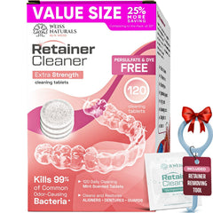 Weiss Naturals retainer cleaner tablets 120-count pack
