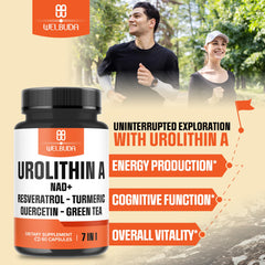 WELBUDA 7in1 Urolithin A+ label close-up
