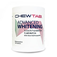 Weldental Chewtab Watermelon 180-count refill box with toothpaste tablets