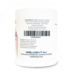 Close-up of Weldental Chewtab Advanced Whitening Toothpaste Tablets in watermelon flavor