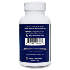 Close-up of WELdental Xylitol Mints Peppermint tablets