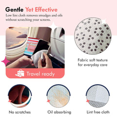 Cleaning eyeglasses with a wipe