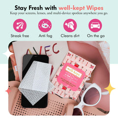 Close-up of Well-Kept wipe pouch showing moistened wipes