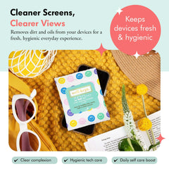Ammonia-free, skin-safe wipes safe for coated lenses