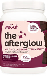 Wellah Afterglow Dark Chocolate collagen container