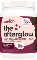 Wellah Afterglow Dark Chocolate collagen container