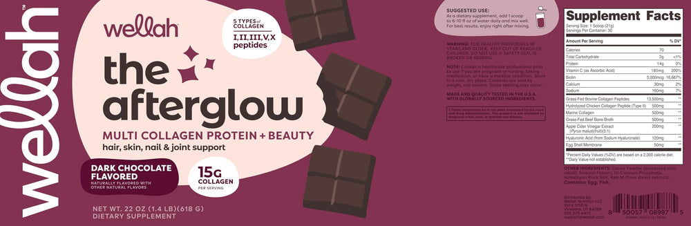 Wellah Afterglow 30-serving container on a countertop