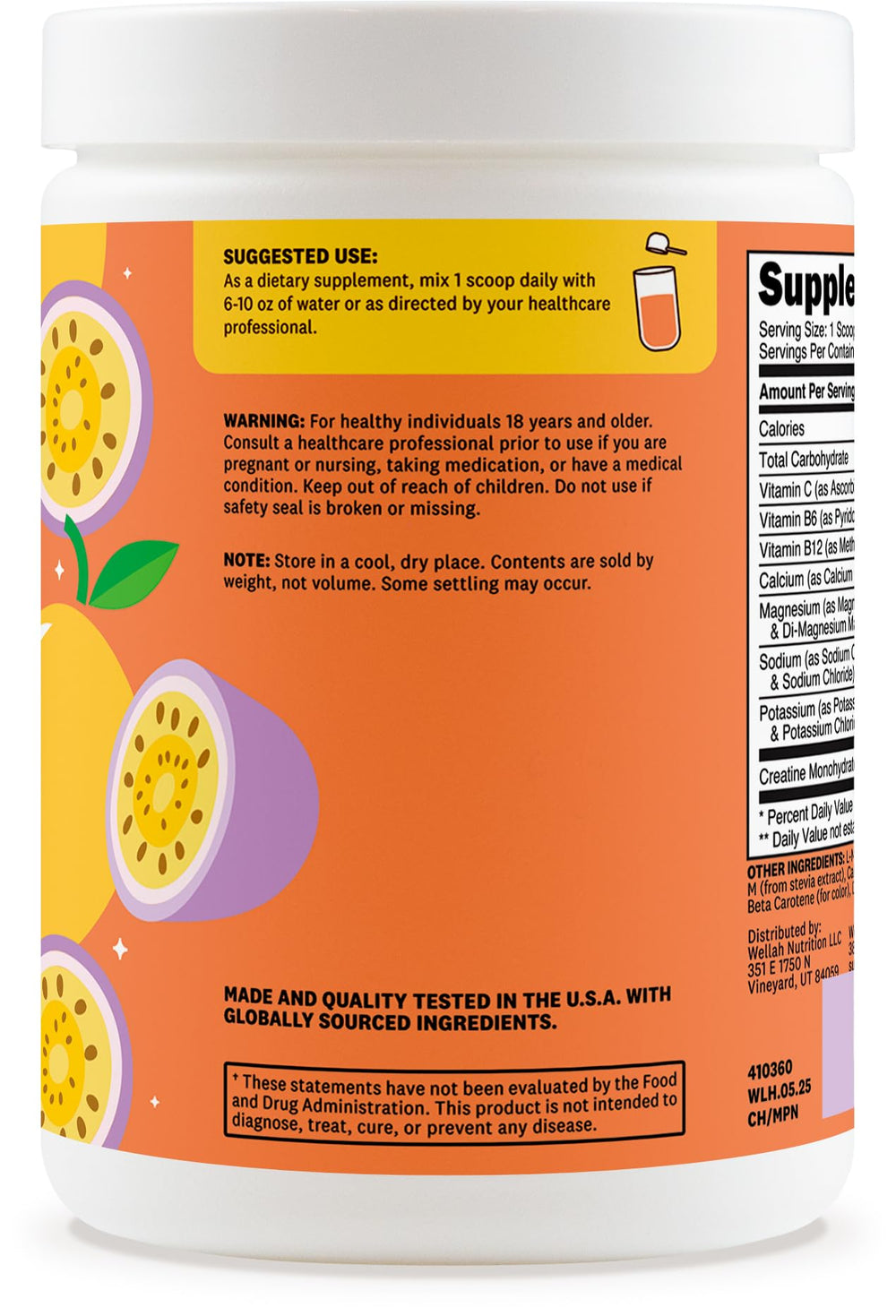 Prepared Mango Passionfruit drink in a shaker