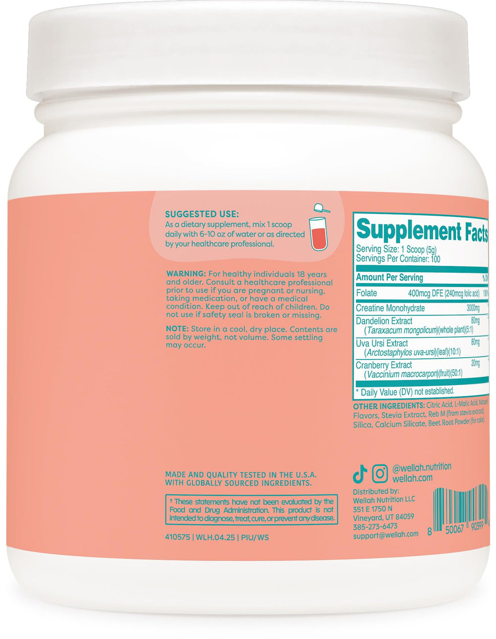 Serving scoop of Watermelon Slush creatine powder