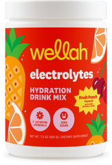 Wellah Electrolytes Powder Fruit Punch canister