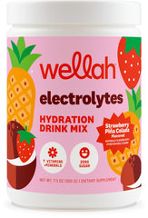 Wellah Electrolytes Powder Strawberry Pina Colada 50 Servings tub