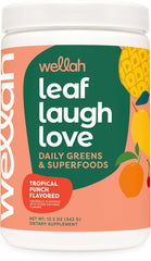 Jars of Wellah Leaf Laugh Love Super Greens Tropical Punch, 30 servings