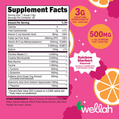 Wellah Pre-Workout Orange Raspberry scoop showing precise serving for energy.